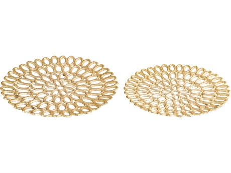 Elk Home Regina Gold Decorative Plate Set of 2