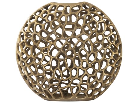 Elk Home Gold 14" Reef Vase