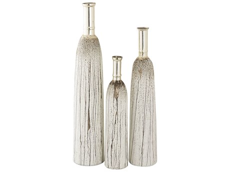 Elk Home Coco Cream / Champagne Gold Vase Set of 3