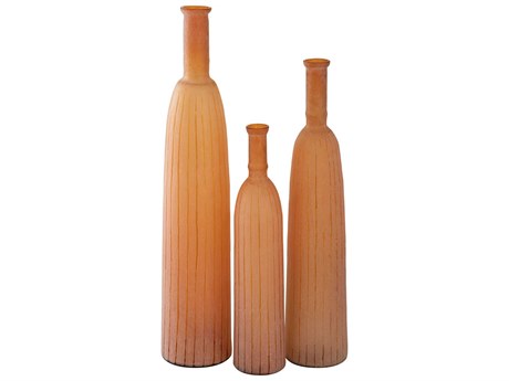 Elk Home Georgia Frosted Orange Vase Set of 3