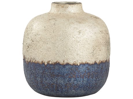 Elk Home Neal German Silver / Oxidized Blue 8" High Vase