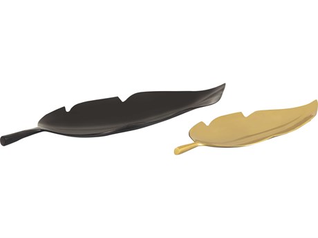 Elk Home Ennis Leaf Bronze Serving Tray Set of 2