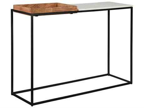 Elk Home Rectangular Marble Black Console Table