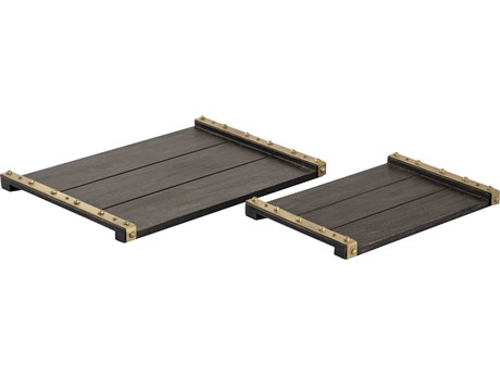 Elk Home Brookwood Black / Brass Serving Tray Set of 2