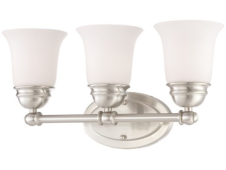 Elk Home Bella 3-Light Brushed Nickel Glass Vanity Light
