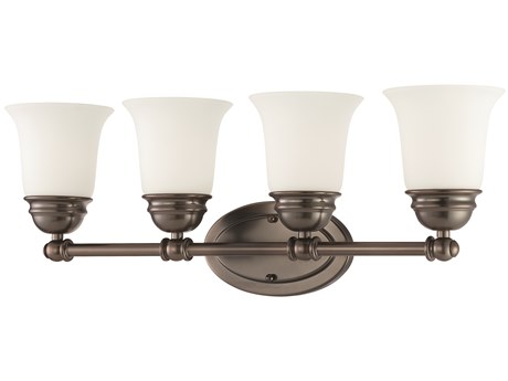Elk Home Bella 4-Light Oiled Bronze Glass Vanity Light