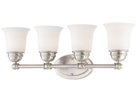 Elk Home Bella 4-Light Brushed Nickel Glass Vanity Light