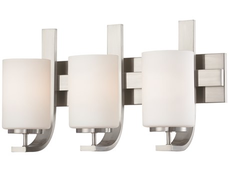 Elk Home Pendenza 3-Light Brushed Nickel Glass Vanity Light