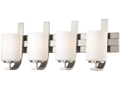 Elk Home Pendenza 4-Light Brushed Nickel Glass Vanity Light