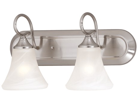 Elk Home Elipse 2-Light Brushed Nickel Glass Vanity Light