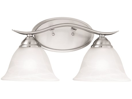 Elk Home Prestige 2-Light Brushed Nickel Glass Vanity Light