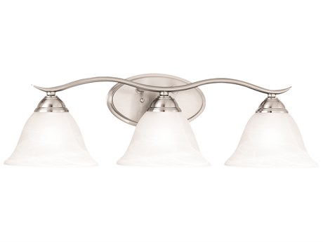 Elk Home Prestige 3-Light Brushed Nickel Glass Vanity Light