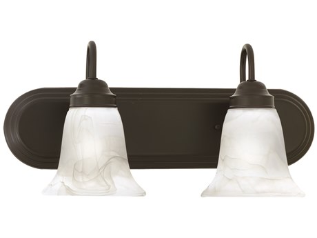 Elk Home Homestead 2-Light Painted Bronze Glass Vanity Light