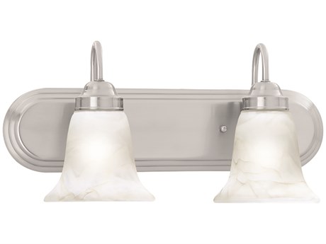 Elk Home Homestead 2-Light Brushed Nickel Glass Vanity Light