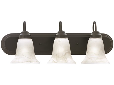 Elk Home Homestead 3-Light Painted Bronze Glass Vanity Light