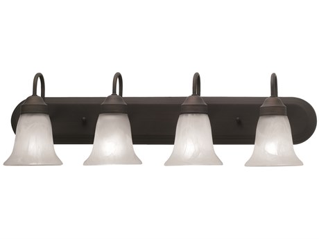 Elk Home Homestead 4-Light Painted Bronze Glass Vanity Light
