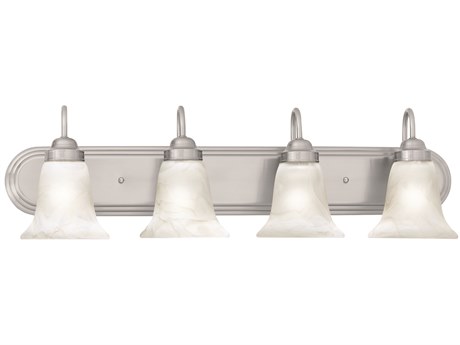 Elk Home Homestead 4-Light Brushed Nickel Glass Vanity Light