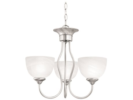 Elk Home Tahoe 3-Light Brushed Nickel Glass Bowl Chandelier
