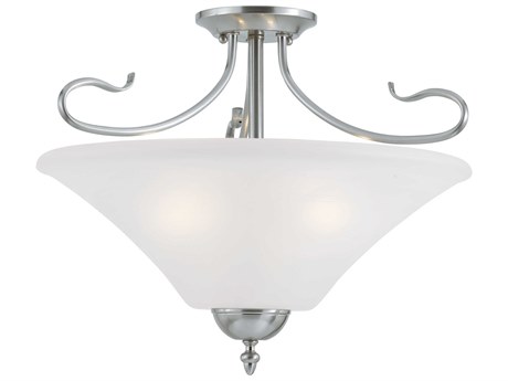 Elk Home Elipse 3-Light Brushed Nickel Bronze Semi Flush Mount