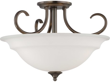 Elk Home Bella 3-Light Oiled Bronze Bowl Semi Flush Mount