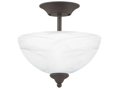 Elk Home Tahoe 2-Light Brown Dome Semi Flush Mount