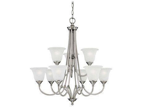 Elk Home Harmony 9-Light Satin Pewter Bell Tiered Chandelier