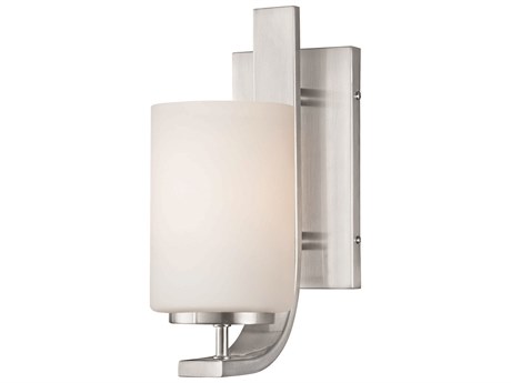 Elk Home Pendenza 1-Light Brushed Nickel Glass Wall Sconce