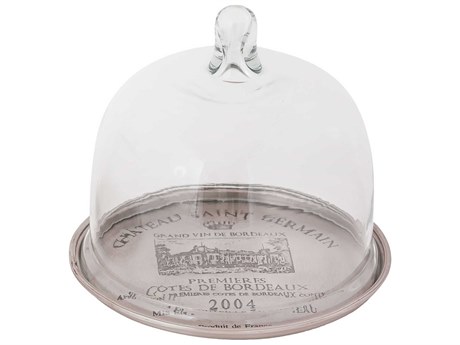 Elk Home Antique Silver French Winery Serving Tray