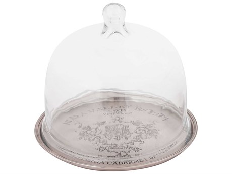 Elk Home Antique Silver Napa Winery Serving Tray