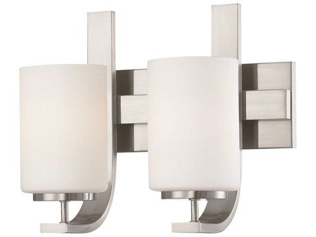 Elk Home Pendenza 2-Light Brushed Nickel Glass Vanity Light
