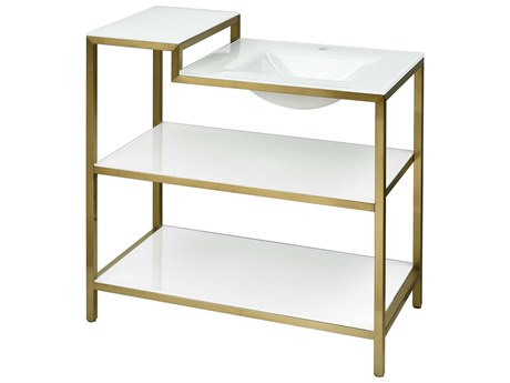 Elk Home Satin Gold Vanity Console