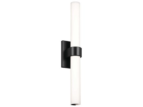 Elan Izza Tall 1-Light Matte Black Wall Sconce