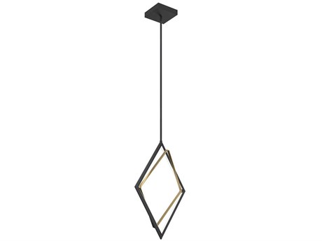 Elan Darski 1-Light Matte Black LED Geometric Pendant