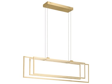 Elan Jestin 3-Light Champagne Gold Linear Island Pendant