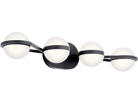 Elan Brettin 4-Light Matte Black LED Vanity Light