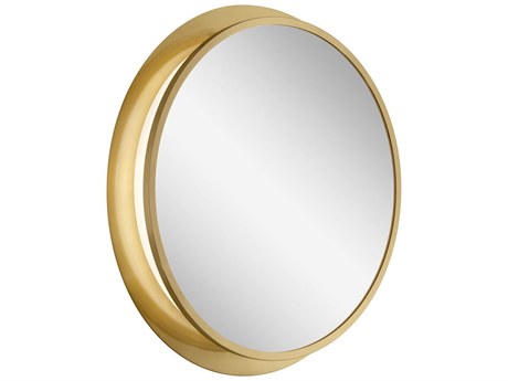 Elan Chennai Champagne Gold Round LED Wall Mirror