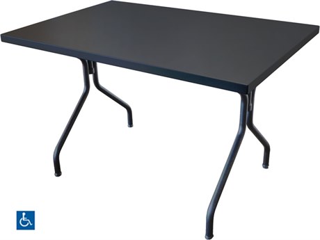 EMU Solid Steel ADA 48 x 32 Rectangular Dining Table