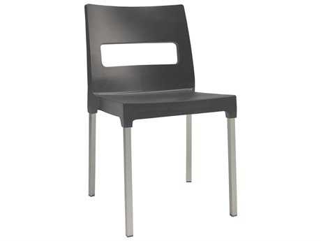 EMU Olly Resin / Aluminum Stacking Side chair
