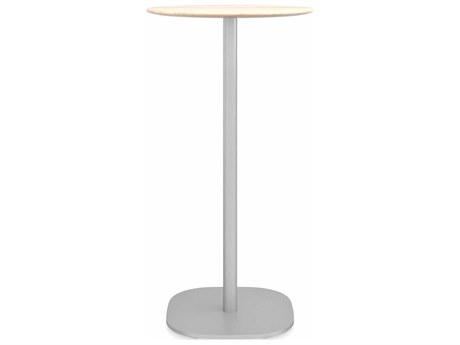 Emeco Flat Base Jasper Morrison Round Wood Bar Table