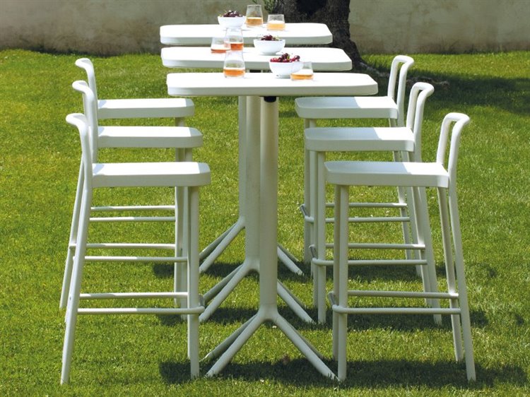 EMU Darwin Steel 28 Square Tilt Top Nesting Bar Table EM528