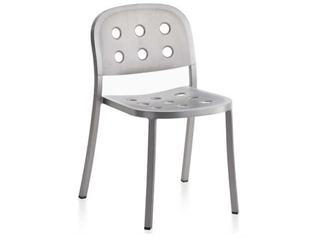 Emeco Outdoor 1 Inch By Jasper Morrison Aluminum Dining Side Chair