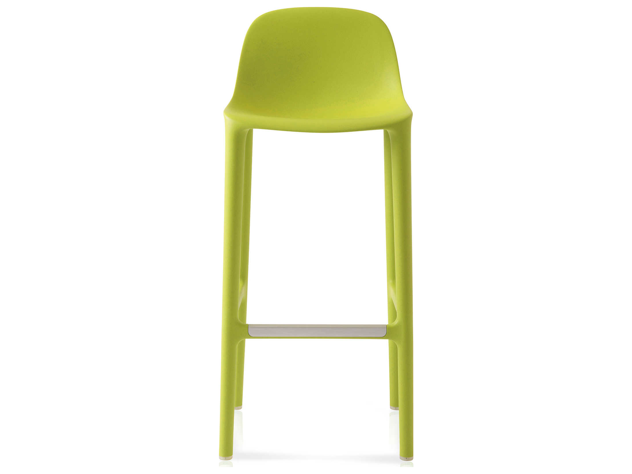 Итальянский барный стул желтый из пластика