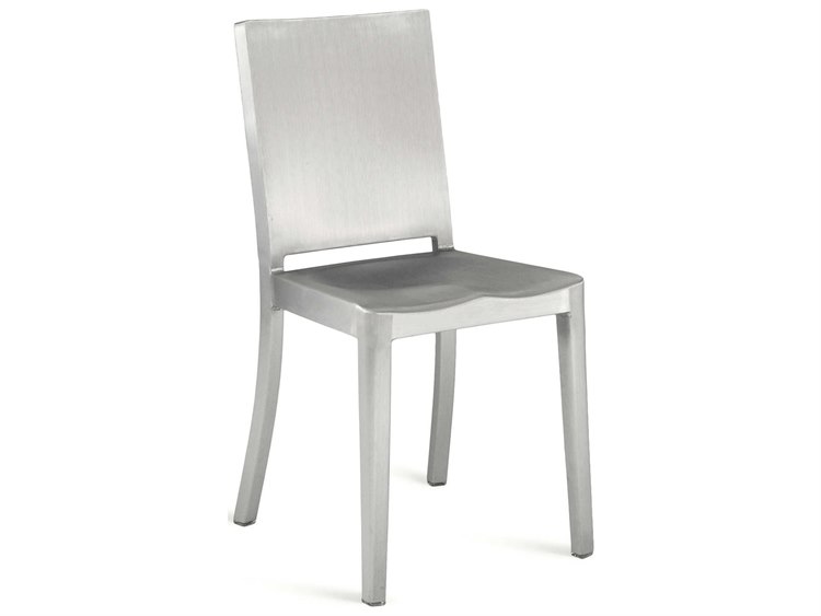 Emeco Outdoor Hudson Brushed Aluminum Dining Side Chair