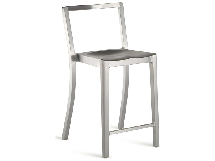 Emeco Outdoor Icon Brushed Aluminum Counter Stool