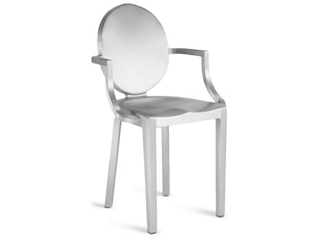 Emeco Outdoor Kong Brushed Aluminum Dining Arm Chair