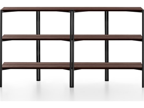 Emeco Outdoor Run By Sam Hecht And Kim Colin Aluminum Black Console Table in Walnut