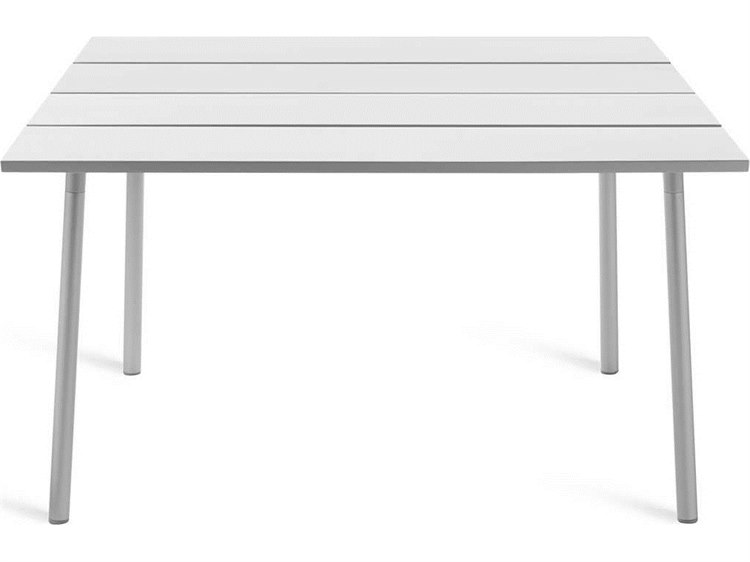 Emeco Outdoor Run By Sam Hecht And Kim Colin Aluminum Clear Anodized 48'' Square Dining Table