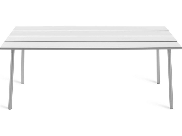 Emeco Outdoor Run By Sam Hecht And Kim Colin Aluminum Clear Anodized 72''W x 32''D Rectangular Dining Table