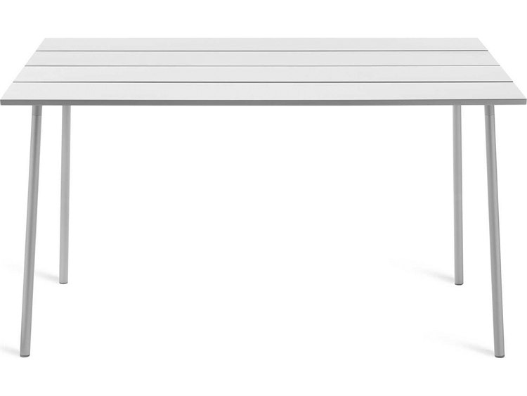 Emeco Outdoor Run By Sam Hecht And Kim Colin Aluminum Clear Anodized 72''W x 32''D Rectangular Bar Height Table