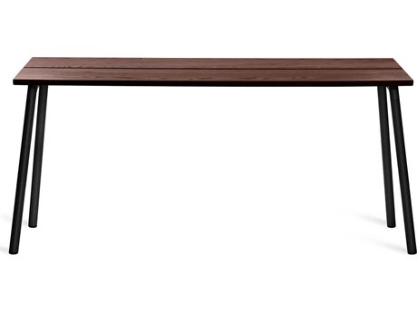 Walnut Top / Black Base Console Table
